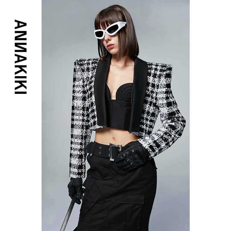【AUNISEX 专属】ANNAKIKI撞色拼接截短外套3D1A0614H248