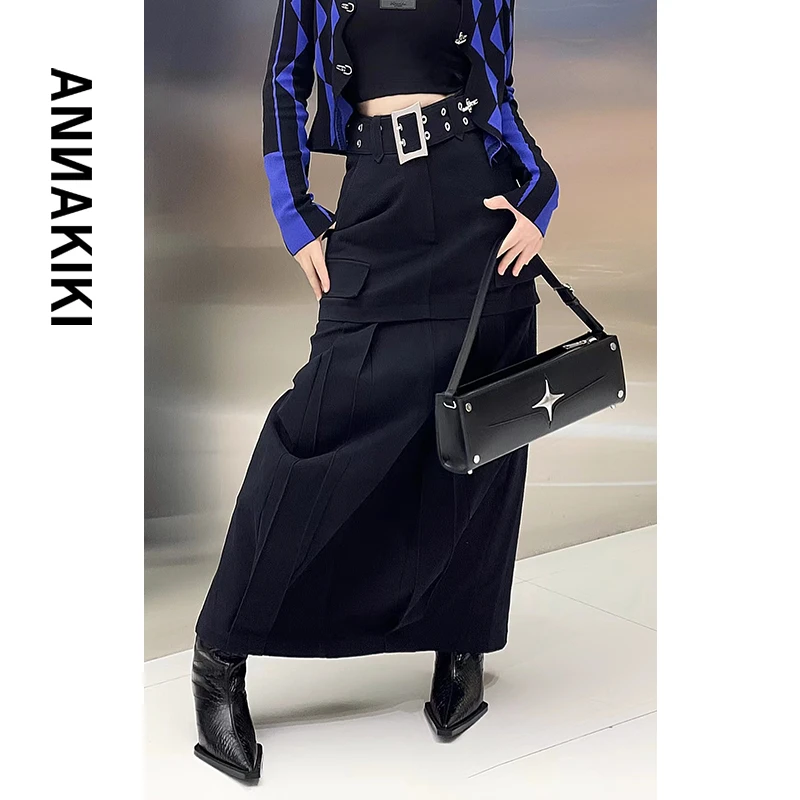 【AUNISEX 专属】Ｘ ANNAKIKI小众设计工装牛仔长裙3C2A1132H419