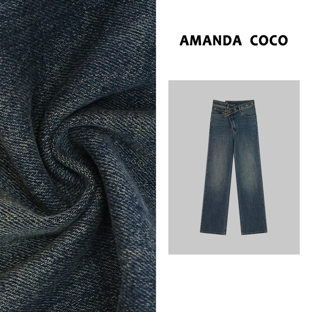 COCO |  法式优雅~欧货潮牌~高定重工牛仔阔腿裤