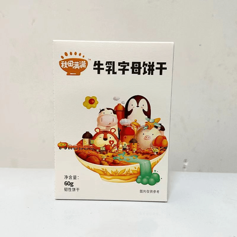 秋田满满牛乳字母饼干60g24年4月21到期