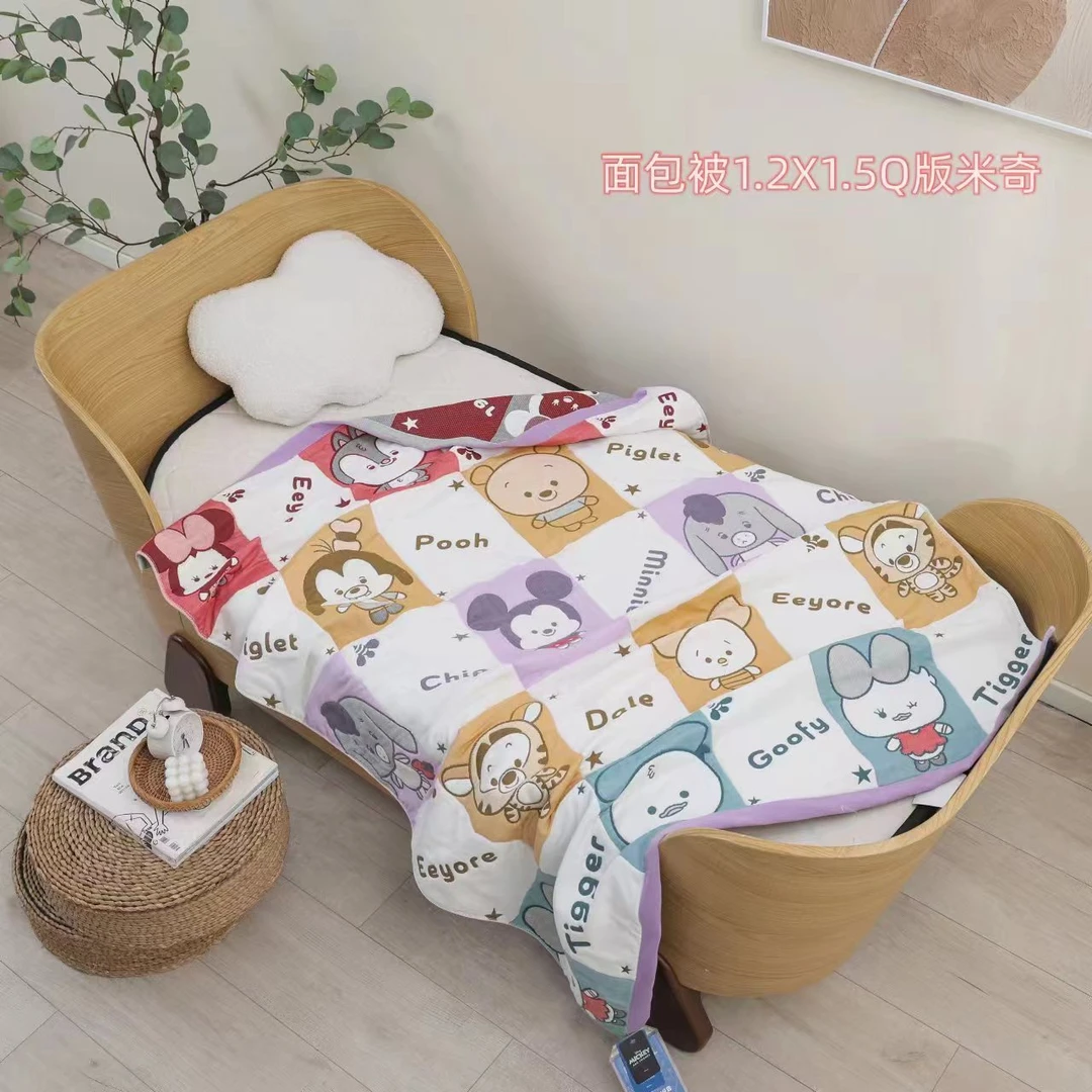 【京かわ会社】精品多层纱布童被 可机洗四季可用120*150cm Q版米奇