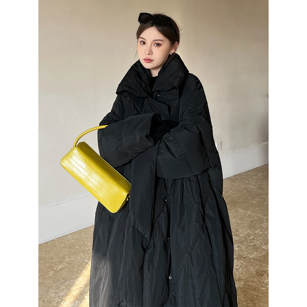 【现货长款】2023年新款女冬宽松过膝大被子加厚棉衣时尚外套潮棉