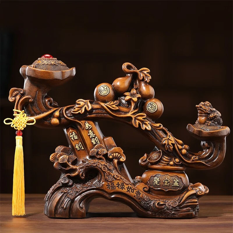 福禄如意吉祥摆件乔迁摆件玄关新中式书房新房长42高30CM