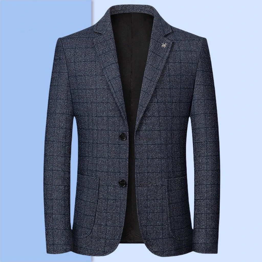 （薄款经典西服）春季新款男士宽松版西装商务休闲男装百搭西装