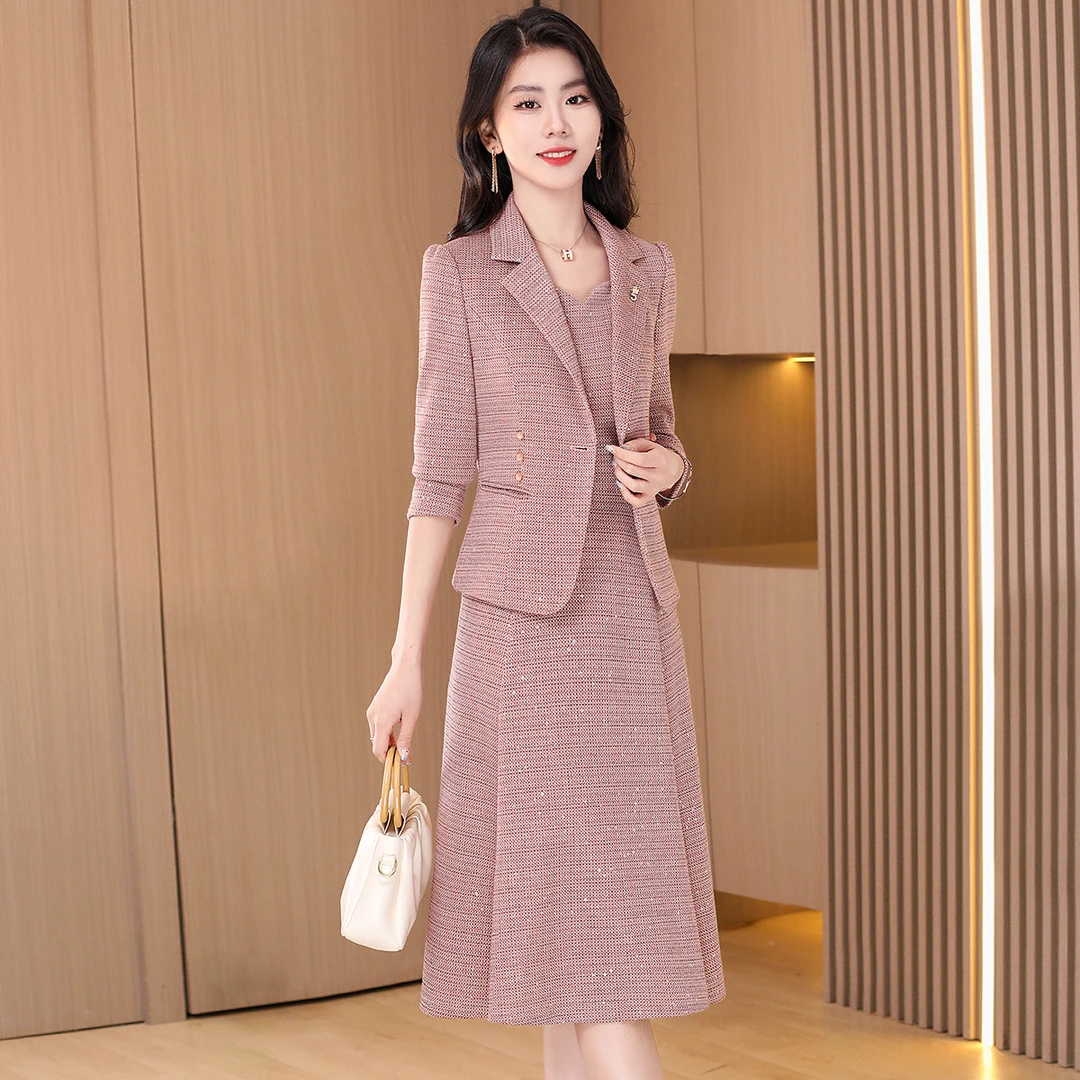 品牌贵夫人结婚套装连衣裙2025早秋新款十一喜婆婆婚宴气质两件套