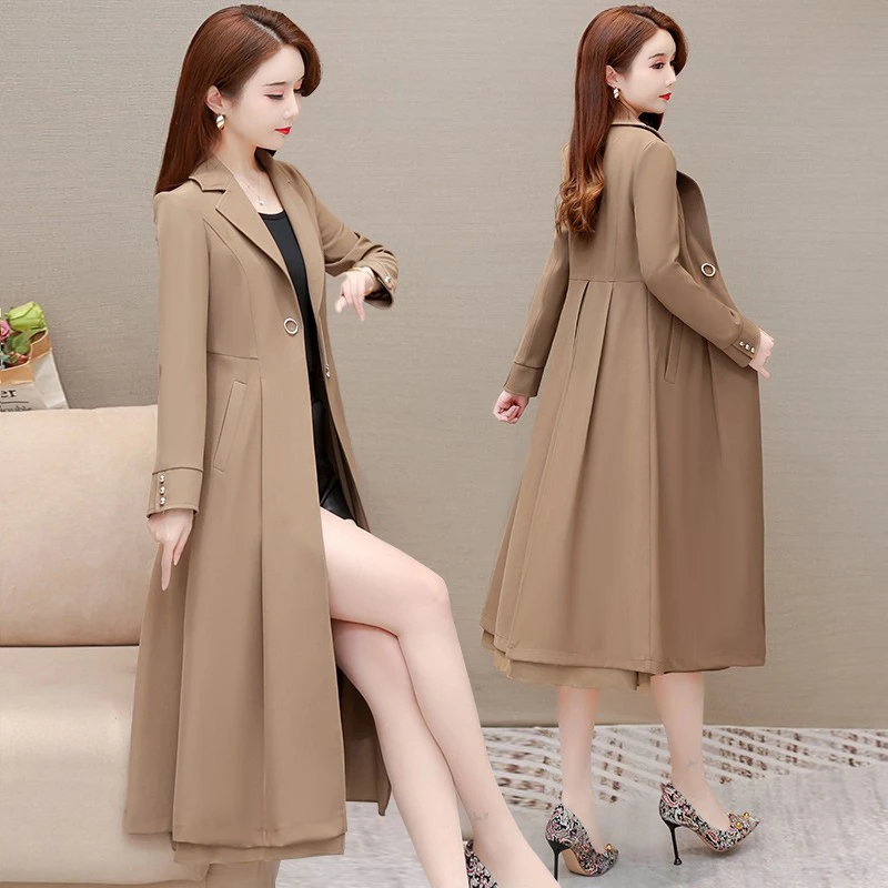 拉夏贝尔风衣外套女士春秋2025新款国际大牌高端高级感中长款大衣