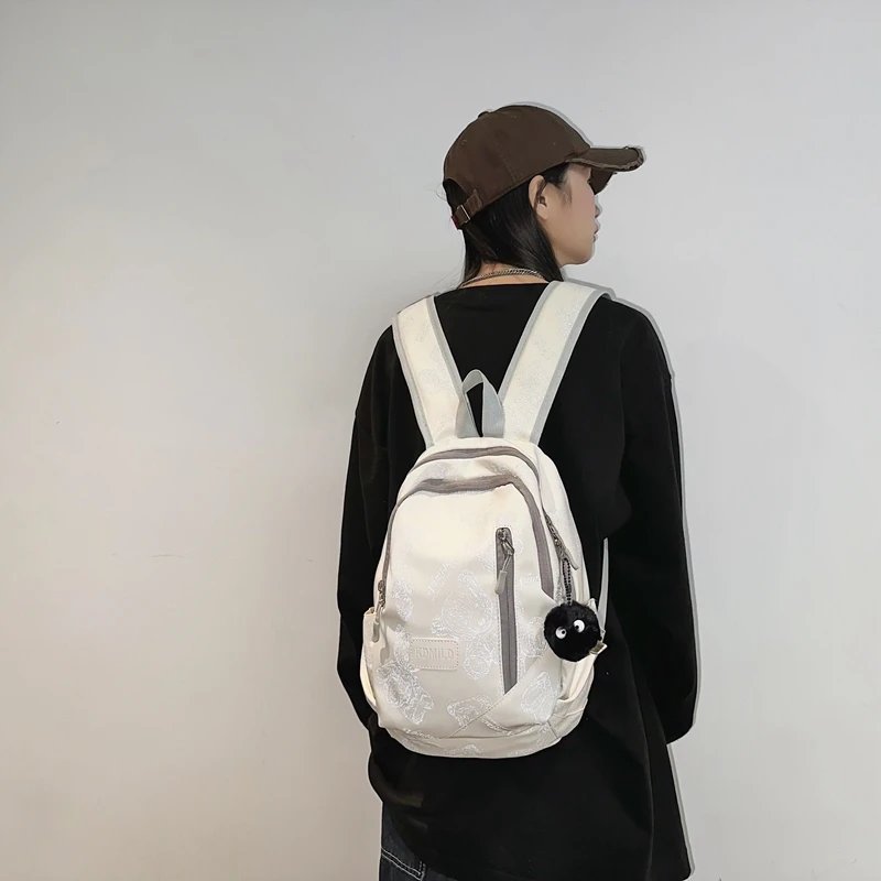 时尚休闲潮流ins大学生百搭双肩包女中学生韩版日系个性少女轻便