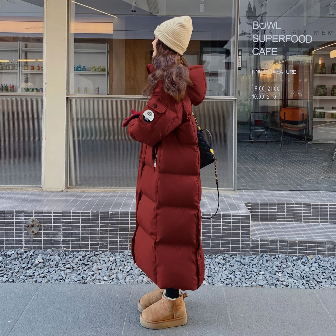 2025冬季工装设计感长款羽绒棉服女新款爆款韩版oversize显瘦棉袄