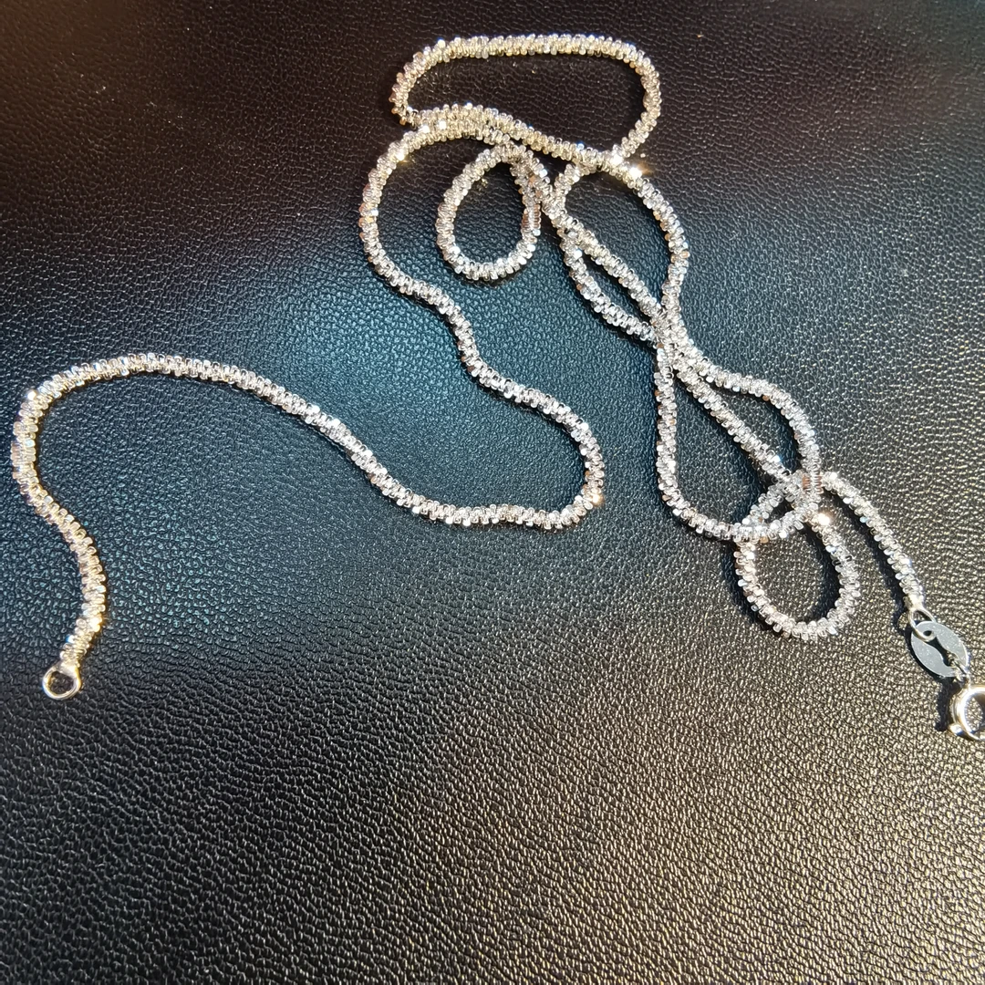 925银银制品 s925银链子爆闪银链子加粗银链子银粗1.7mm,克重3.15