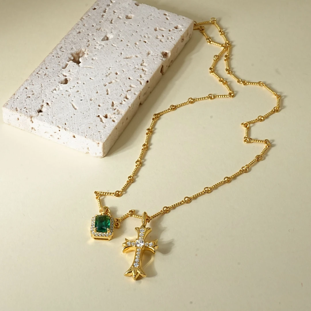 坠链均925银 【珠寶】S925银十字架项链-27966（多样性发其一）约44cm