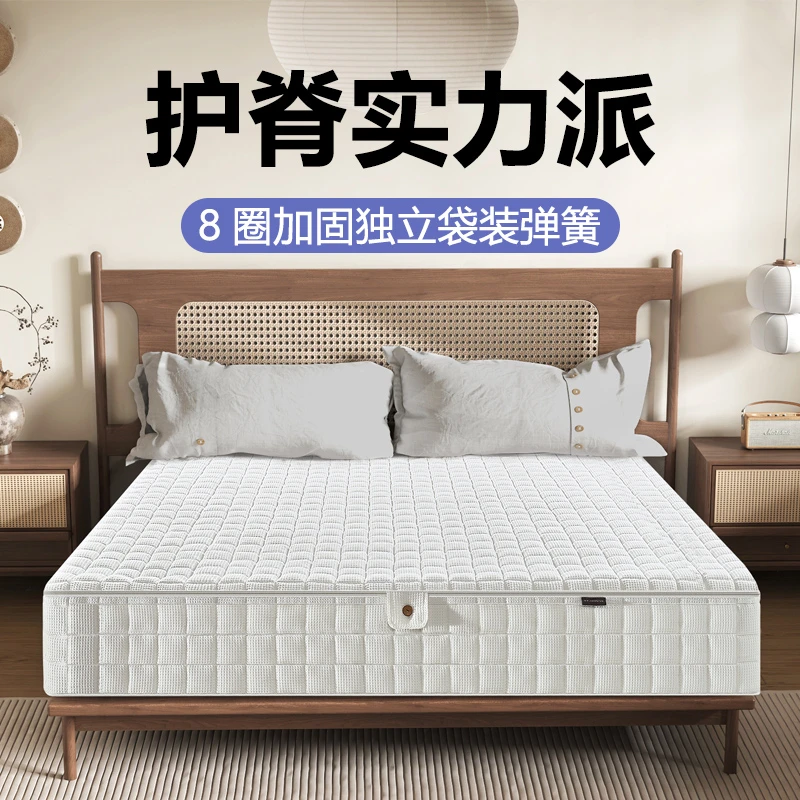 护脊舒坦豪氏床垫席梦思家用硬垫经济厚儿童护脊椎弹簧记忆棉定制