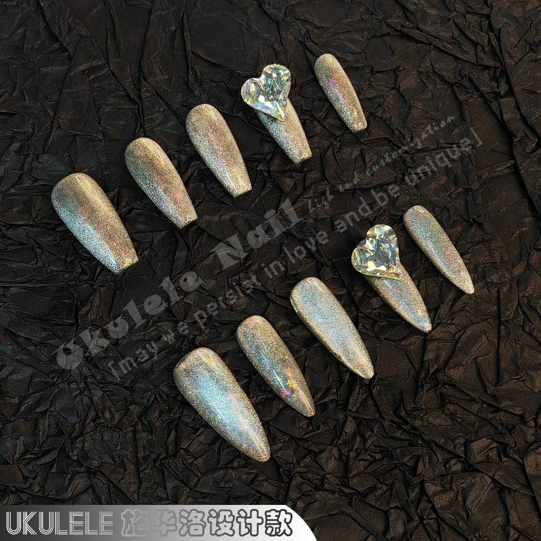 【幻心】Ukulele施华洛高定设计气质欧泊极光猫眼华子爆闪穿戴甲