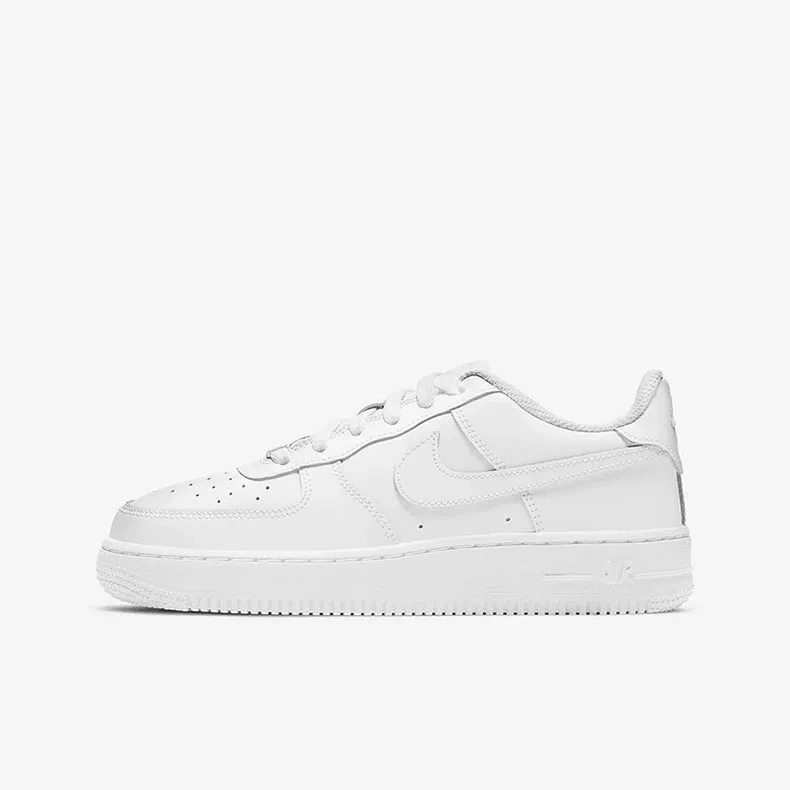 NIKE/耐克【新人专属价】AIR FORCE 1大童GS纯白空军低帮板鞋DH2920