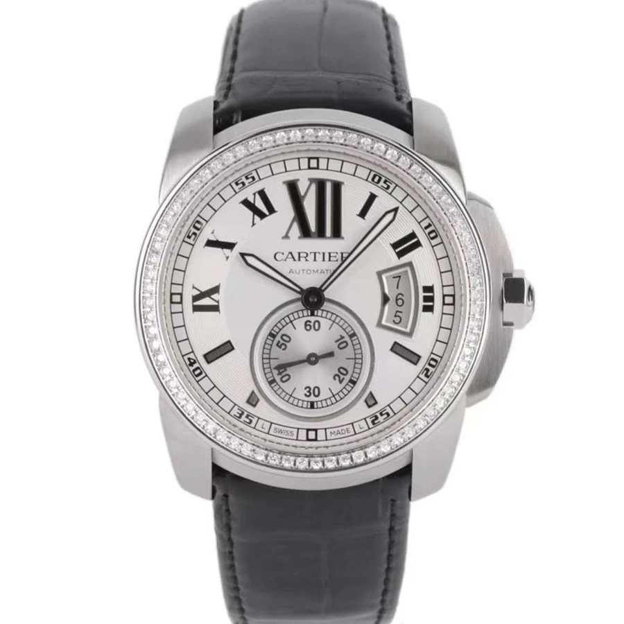 99新 Cartier/卡地亚 卡利博系列/精钢/42mm/后镶钻/自动机械