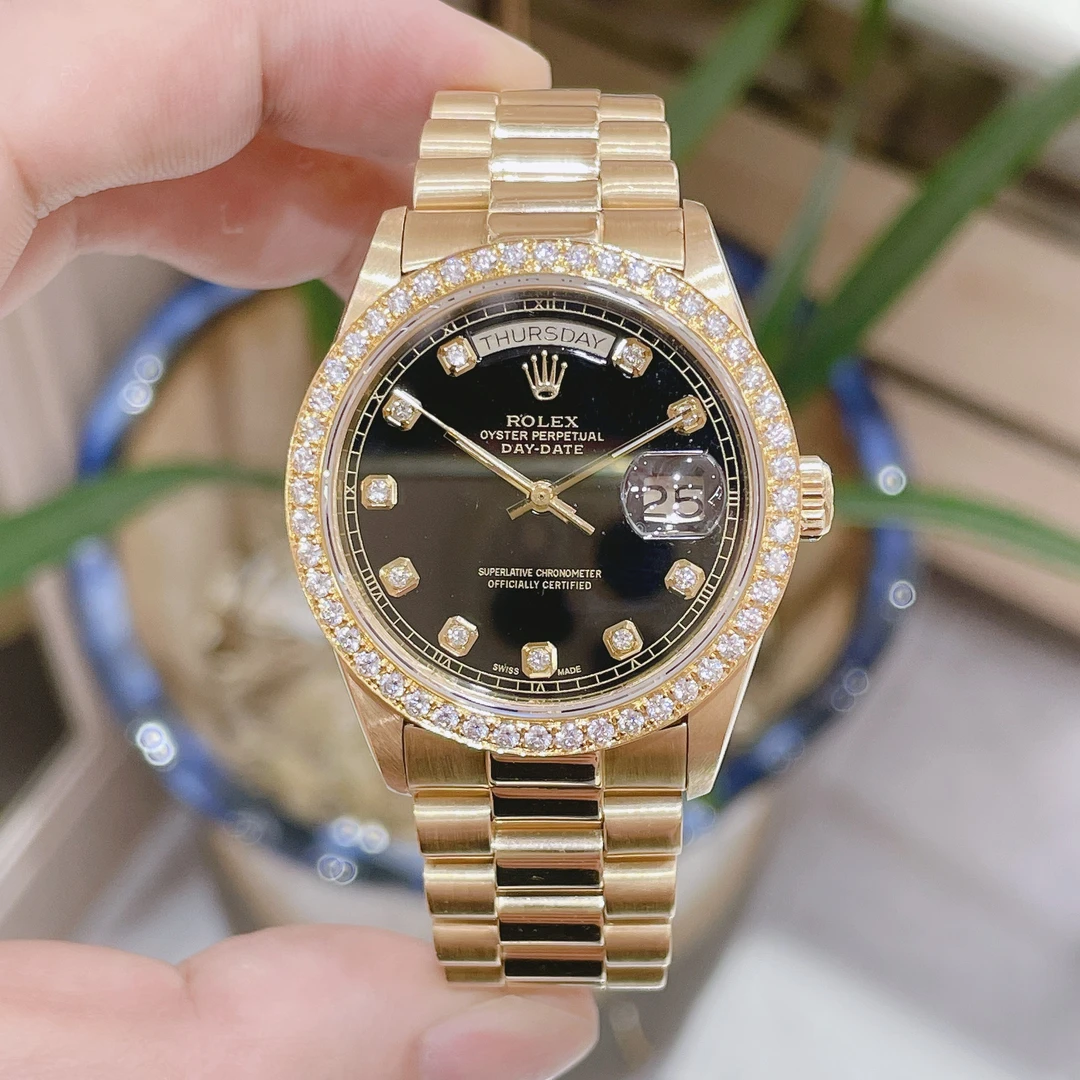 99新 Rolex/劳力士 玉佑尚品/星期日历型/18238/后镶钻/自动机械
