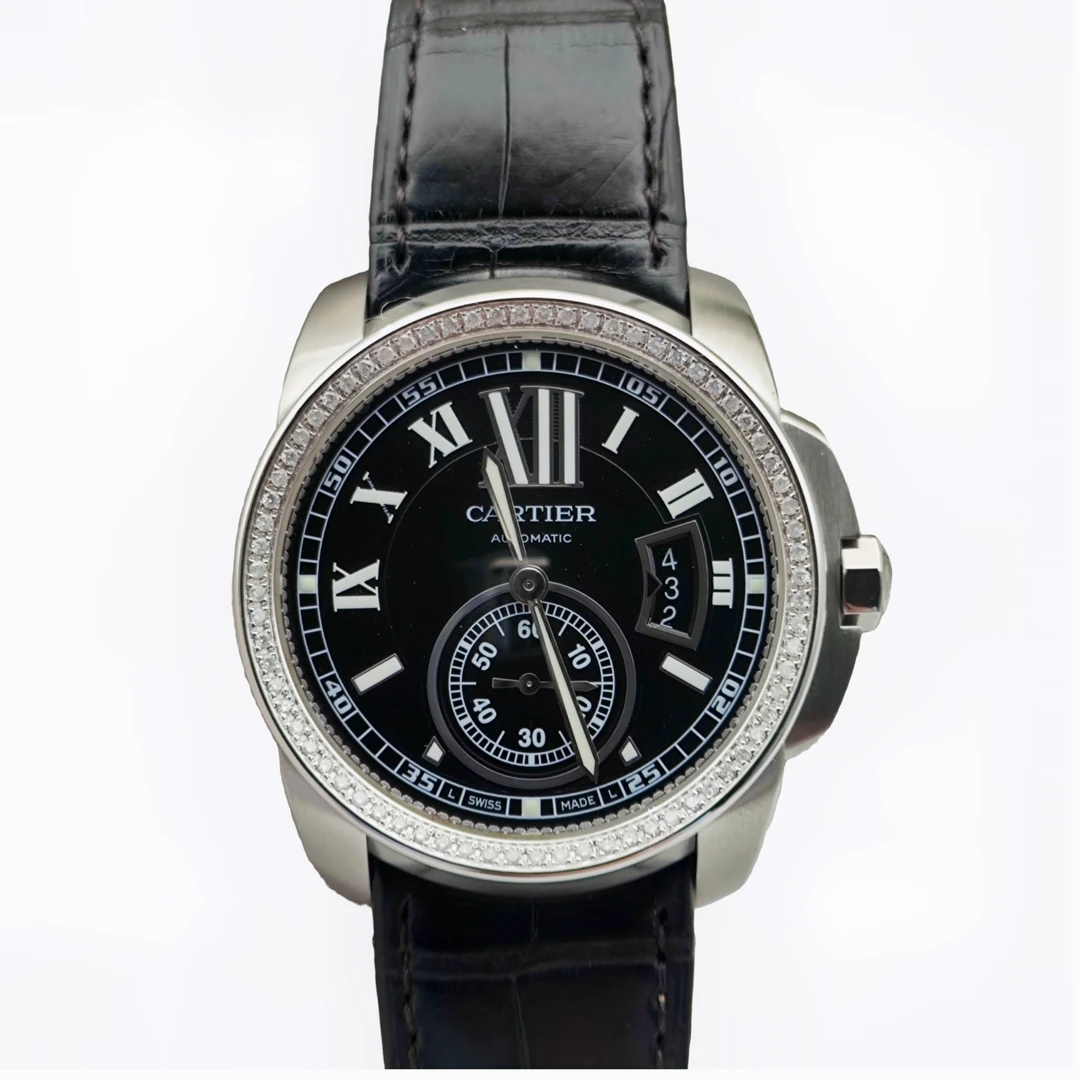 99新 Cartier/卡地亚 卡利博/W7100041/精钢后钻/42mm/自动机械