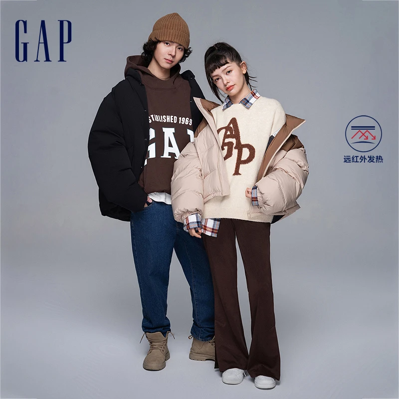 gap男款秋季2023新款水洗休闲牛仔裤819802远红外发热保暖长裤
