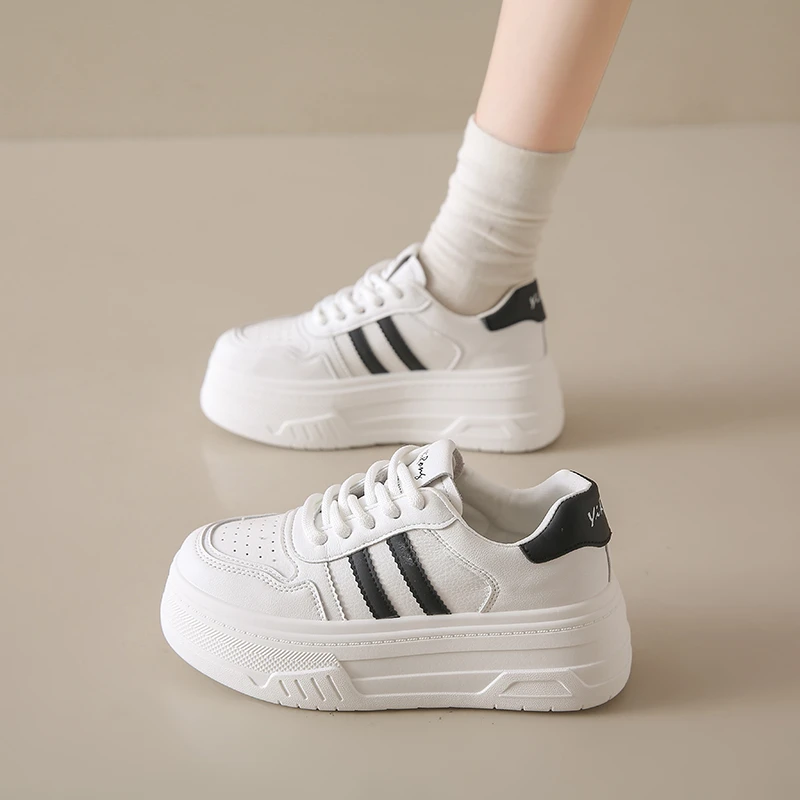 【两条】百搭厚底透气学生时尚小白鞋女子春夏秋季网红韩版ins经典