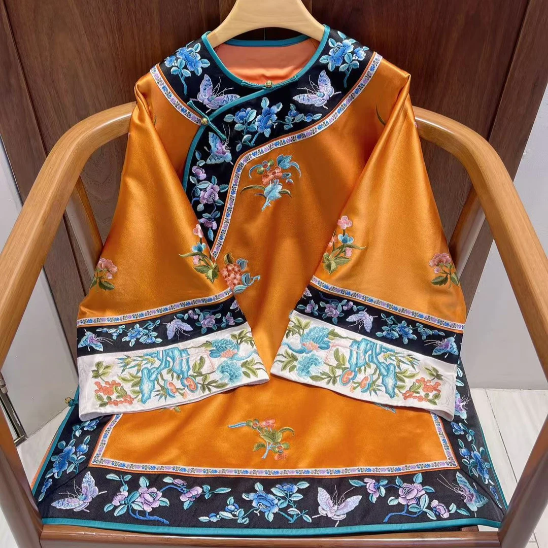 【十三郎】新中式高端重工刺绣国风斜襟上衣241537