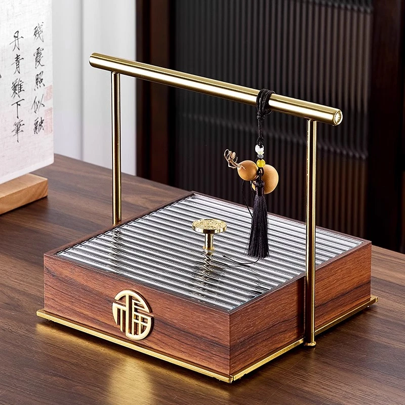 实木分格干果盒家用客厅果盘轻奢高档乔迁糖果瓜子收纳盒2024新款