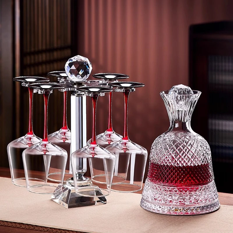 高端水晶红酒杯高脚杯葡萄酒杯醒酒器欧式奢华家用高档酒具大套装