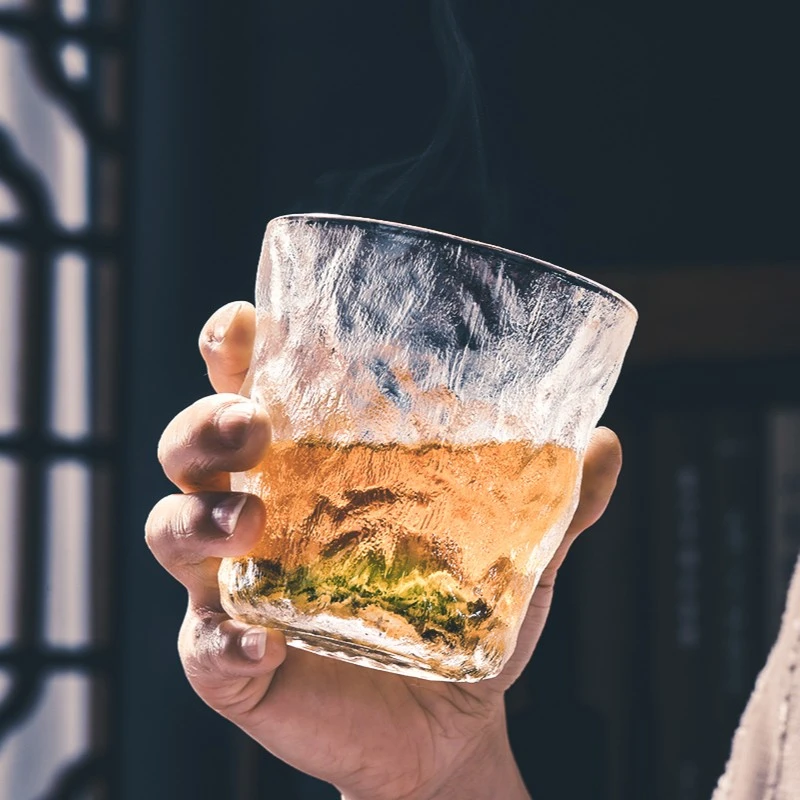 【国民大牌】4只装高颜值网红玻璃杯子家用水杯冰川杯大容量牛奶杯