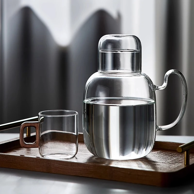 凉水壶玻璃耐高温大容量凉白开水瓶水杯冷泡复古冷水壶家用泡茶壶