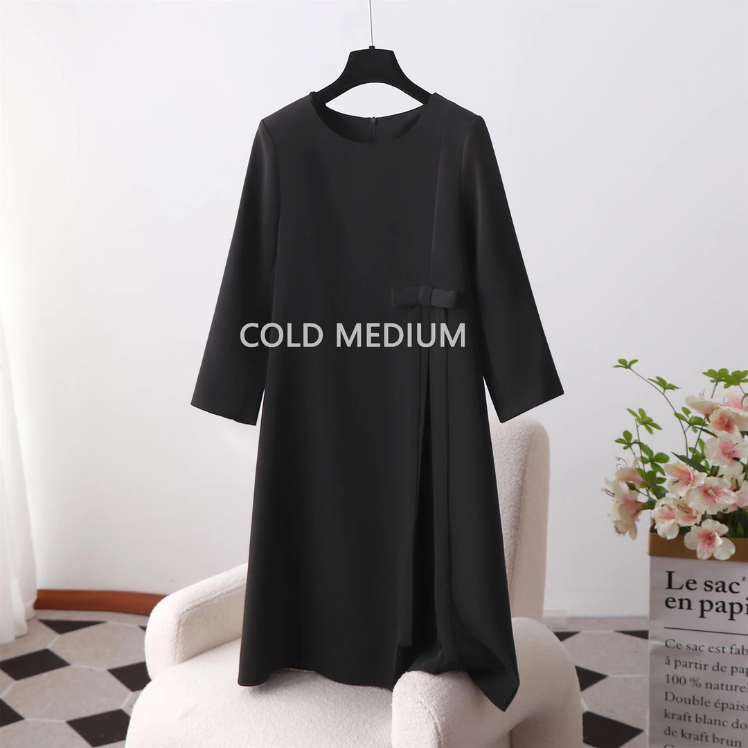 COLD MEDIUM大码女装韩版中长裙显瘦胖MM气质高端连衣裙女装118