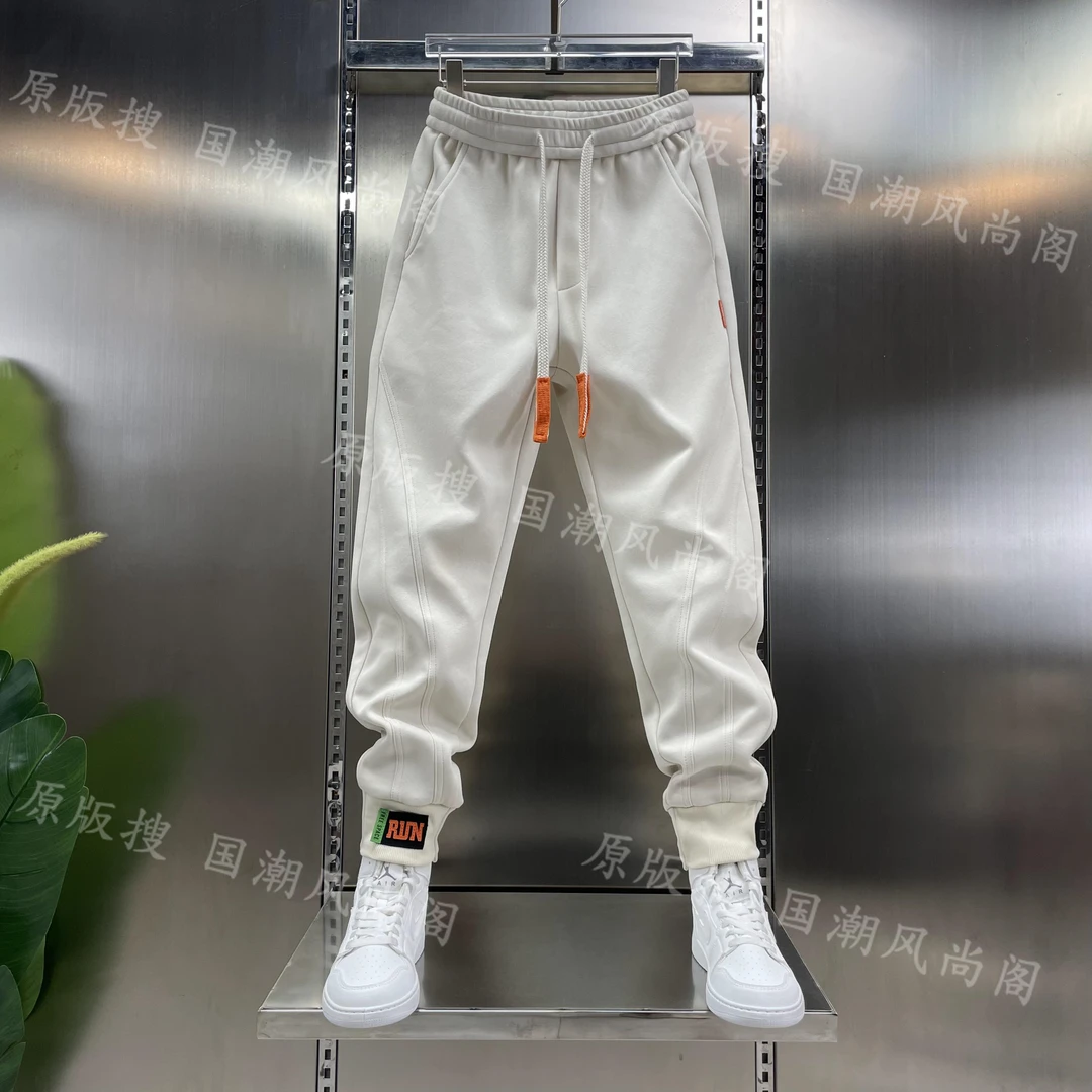 【高品质】2024新款冬季加绒男士户外休闲裤运动束脚百搭弹力松紧腰
