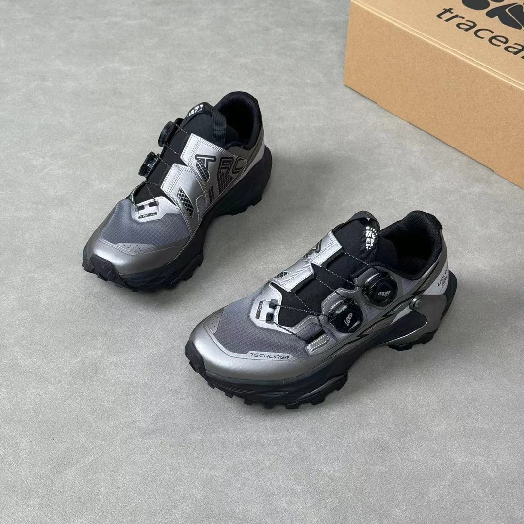 加拿大高端双纽扣防泼水鲨鱼齿防滑耐磨全地形户外徒步越野跑鞋