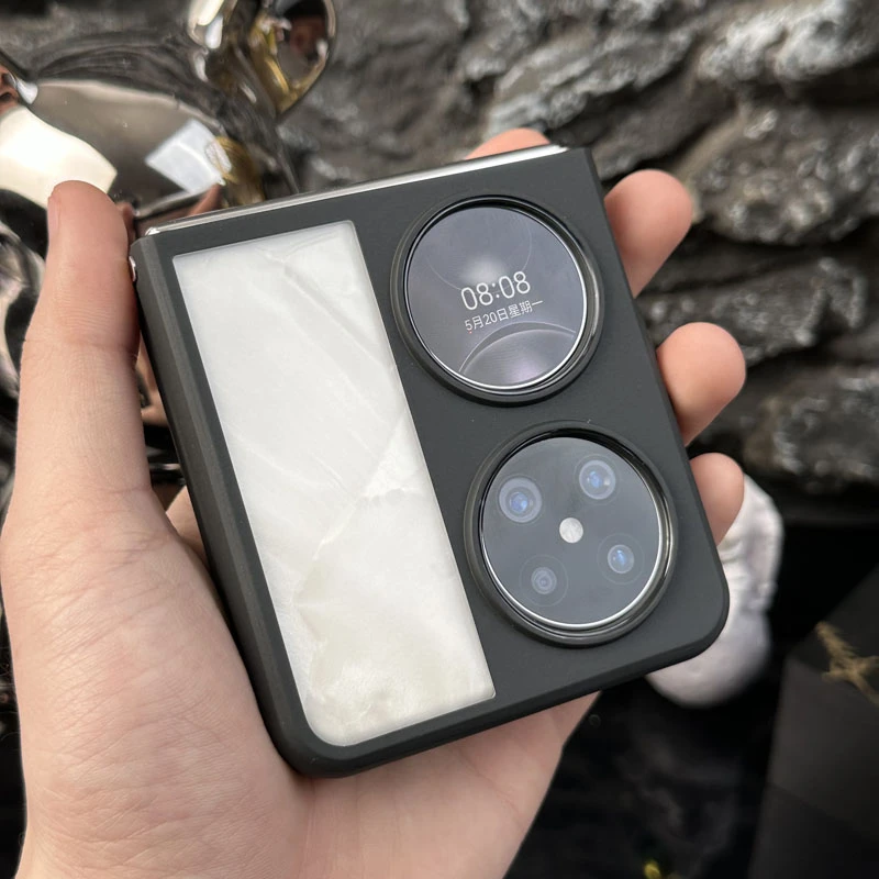 爱美洛华为pocket2手机壳超薄肤感透明p50pocket连体卡扣防摔外壳