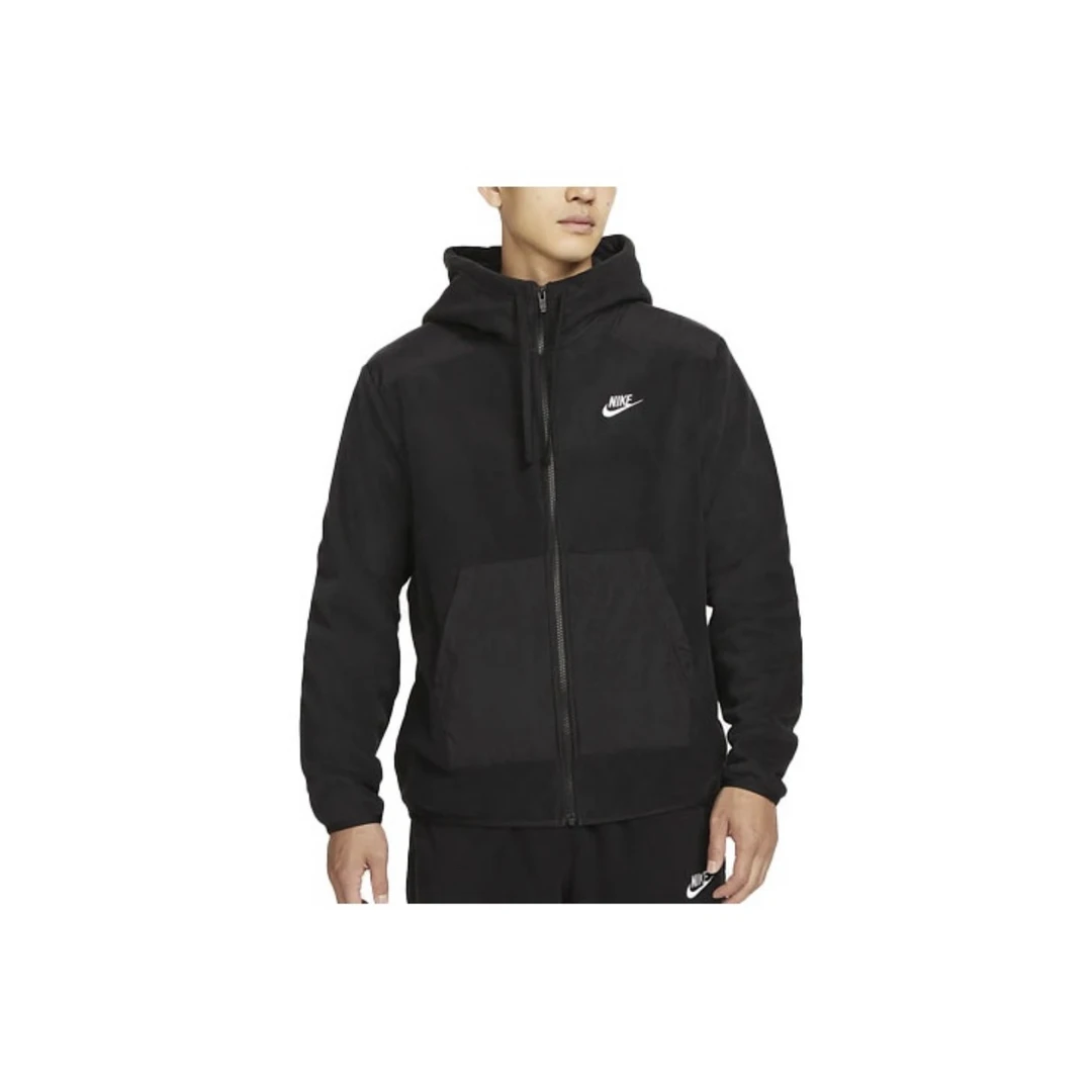 Nike耐克秋冬加绒摇粒绒保暖防风男子连帽拉链运动外套DD4883