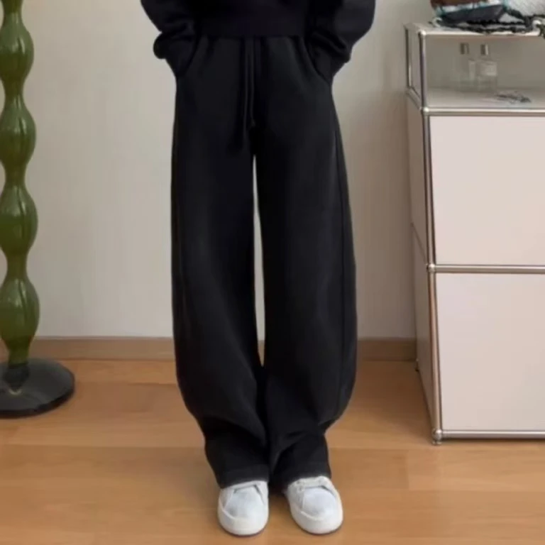 西西 香蕉裤加绒宽松显瘦加绒阔腿卫裤