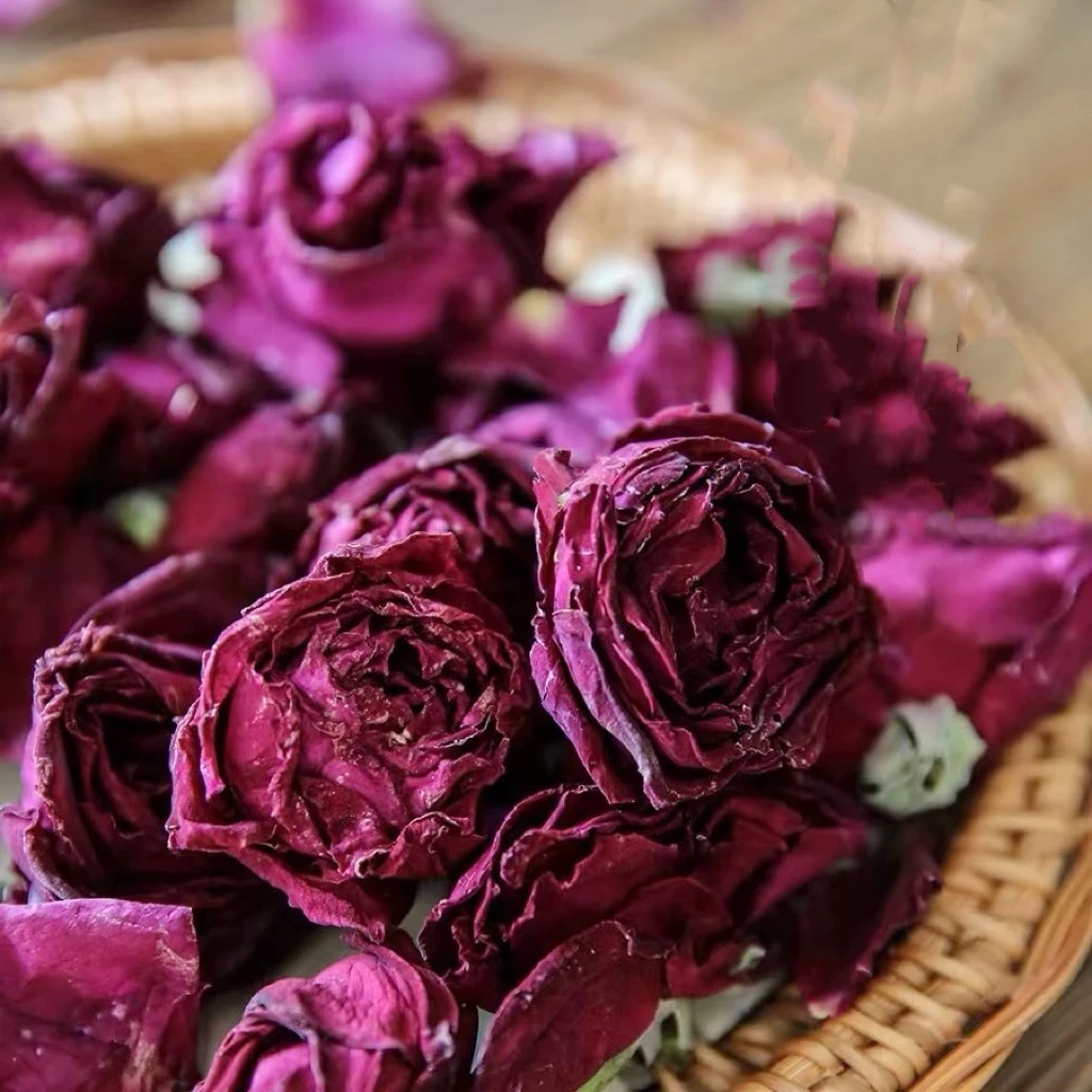 墨红玫瑰40克/袋 泡茶花冠重瓣干花茶泡水