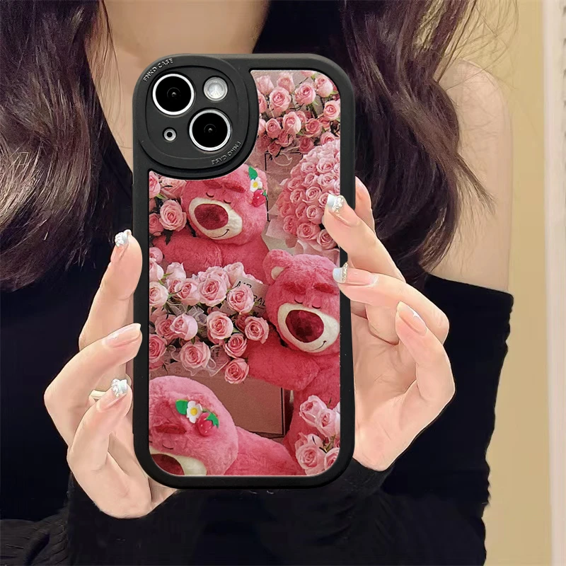 发夹草莓适用iPhone15promax/14手机壳13女12华为/vivo/小米/oppo