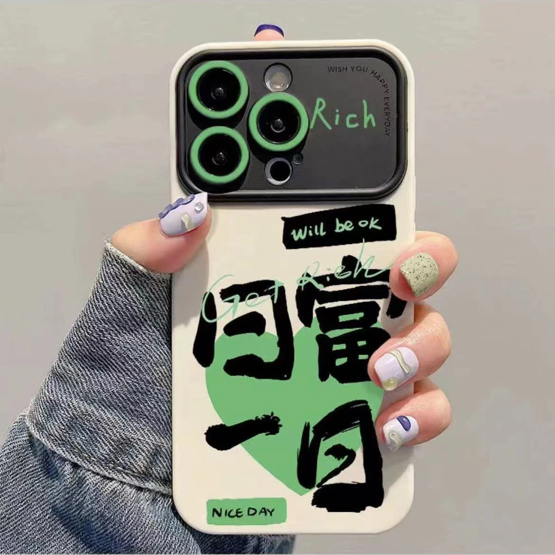 黑框涂鸦适用iPhone15promax/14手机壳13女12华为/vivo/小米/oppo