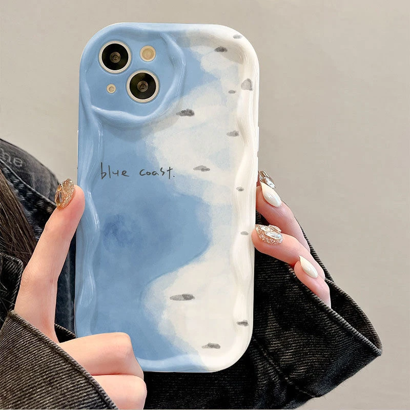 天蓝色适用iPhone15promax/14手机壳13女12华为/vivo/小米/oppo