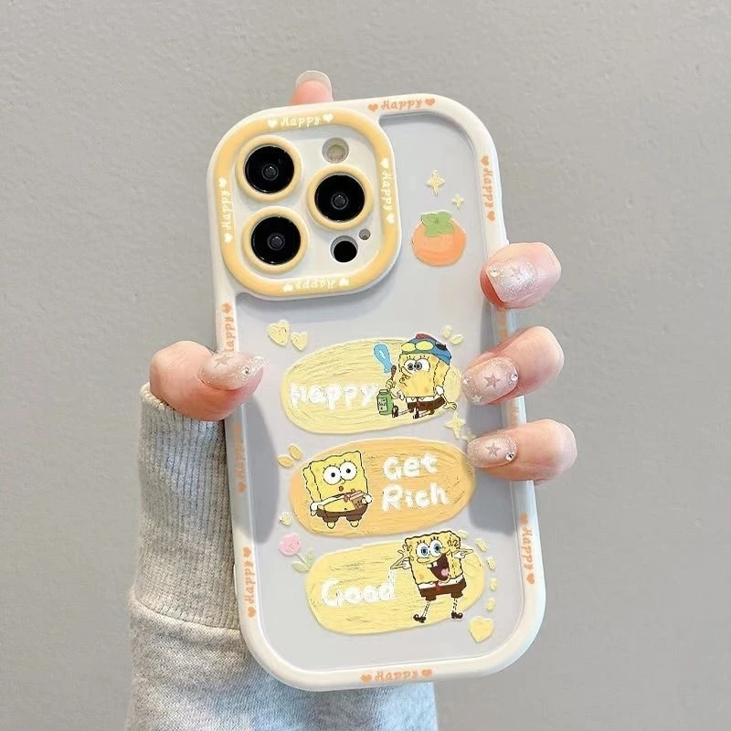 海绵宝宝适用iPhone15promax/14手机壳13女12华为/vivo/小米/oppo