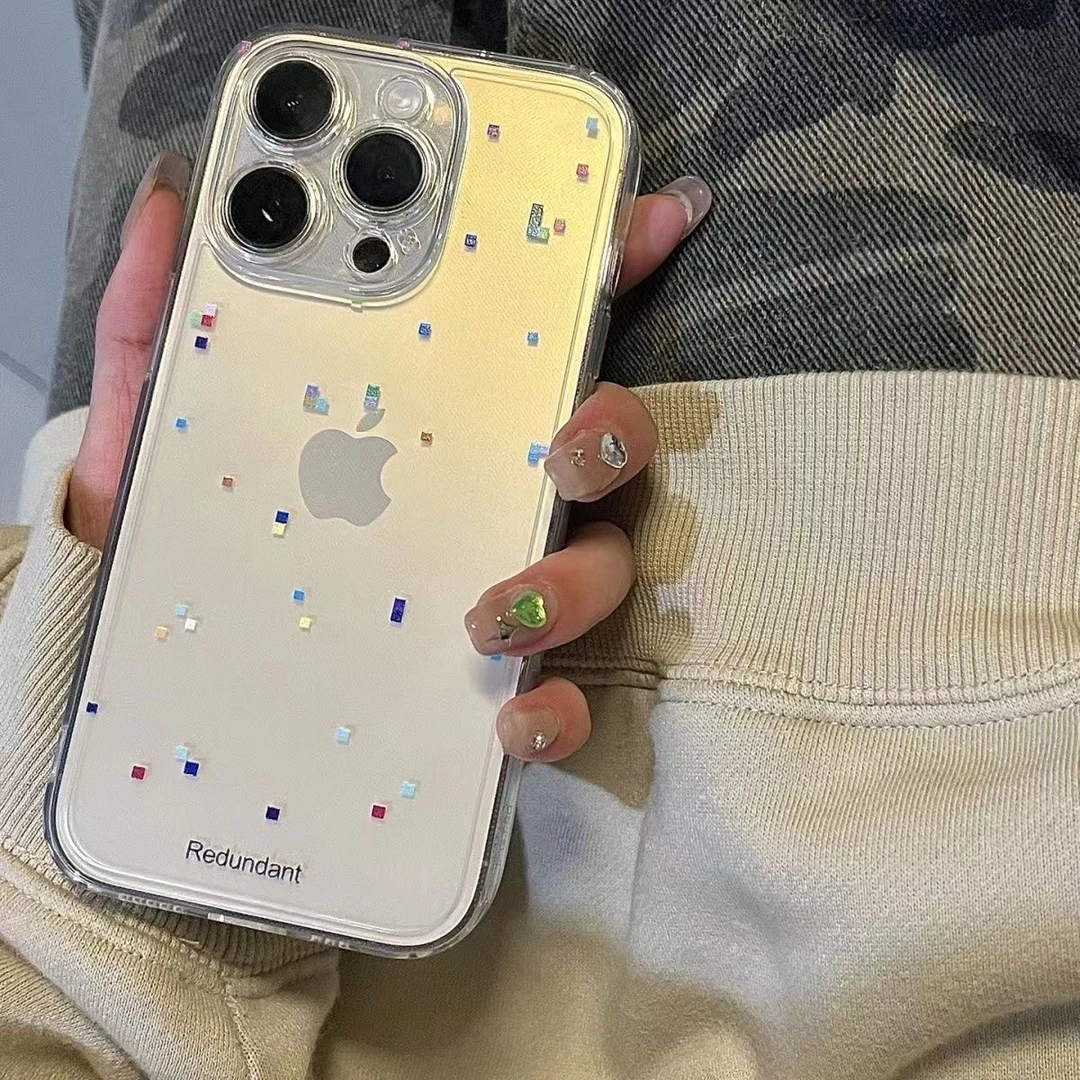 彩色像素适用iPhone15promax/14手机壳13女12华为/vivo/小米/oppo