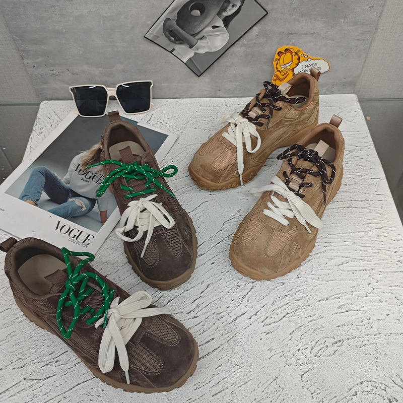 【唯品专属】222-20德训鞋秋季新款厚底休闲百搭运动板鞋