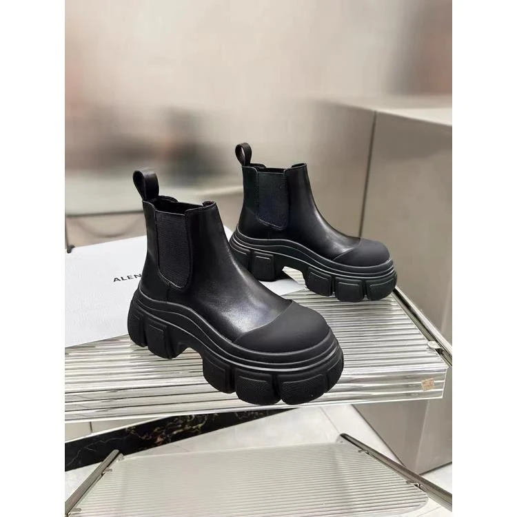 【唯品专属】7163-27R  新款英伦风厚底时尚百搭休闲靴