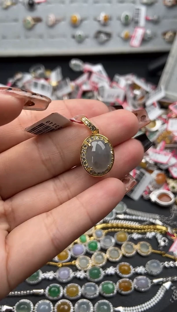 【闪购商品】翡翠戒指银S925镶嵌77777-3