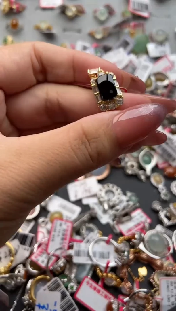 【闪购商品】翡翠戒指银S925镶嵌33333  2