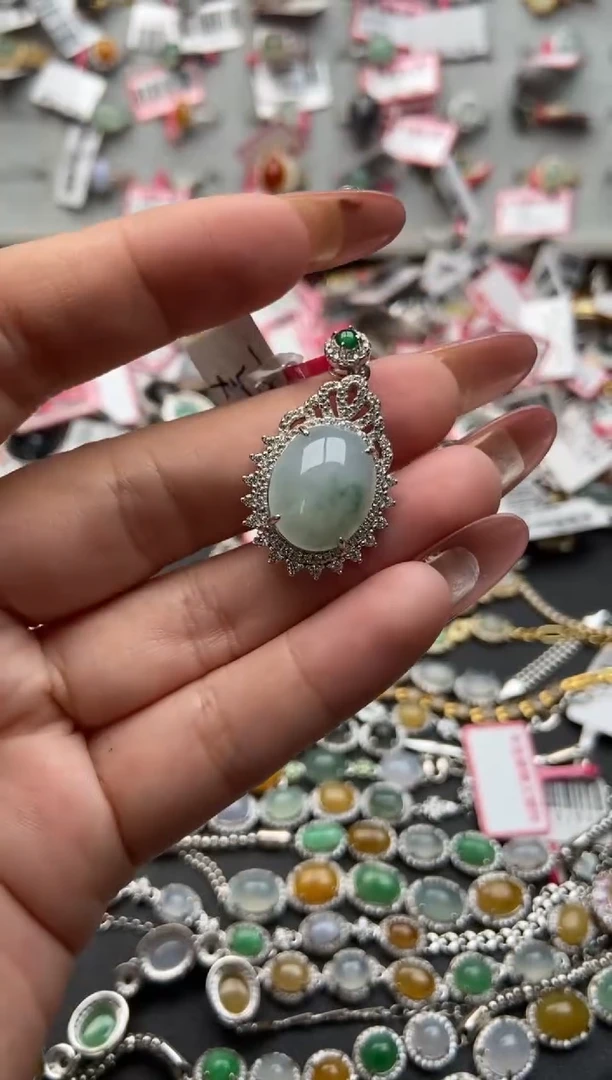 【闪购商品】翡翠戒指银S925镶嵌1111111---0