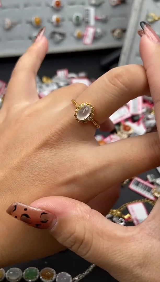 【闪购商品】翡翠戒指银S925镶嵌66666--8