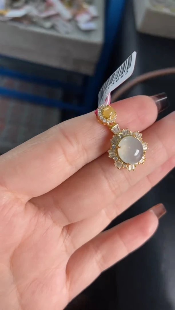 【闪购商品】翡翠戒指银S925镶嵌44444----5
