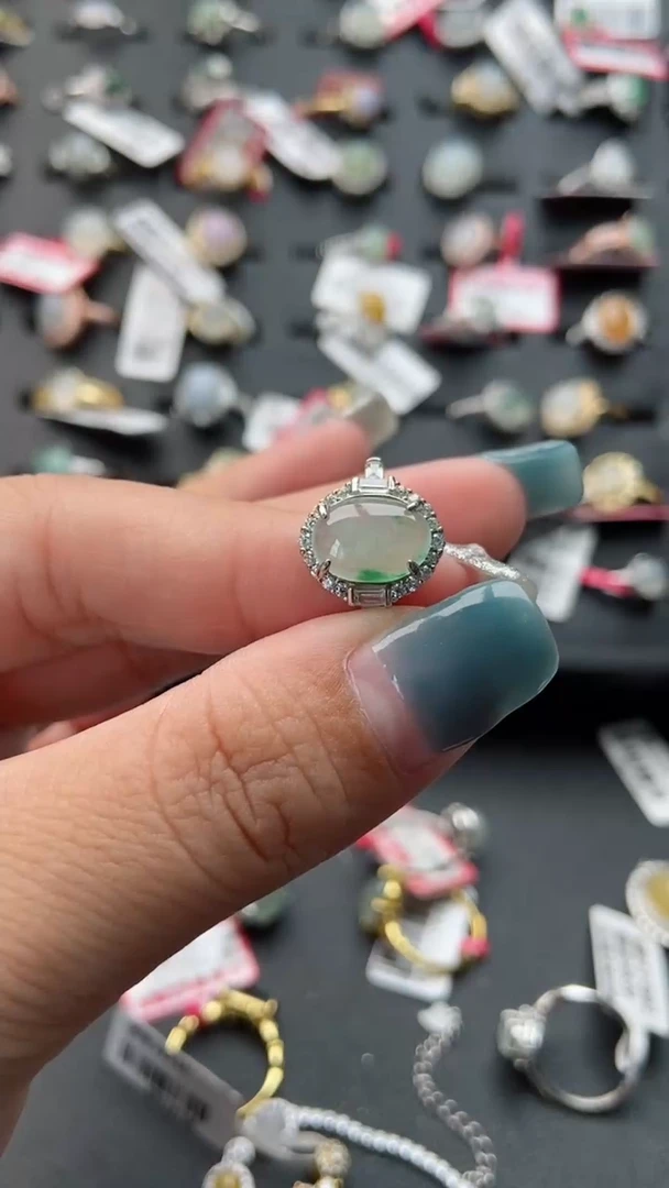 【闪购商品】翡翠戒指银S925镶嵌33333---3