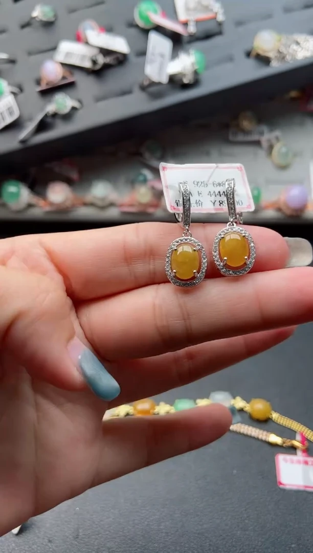 【闪购商品】翡翠戒指银S925镶嵌444444444      7