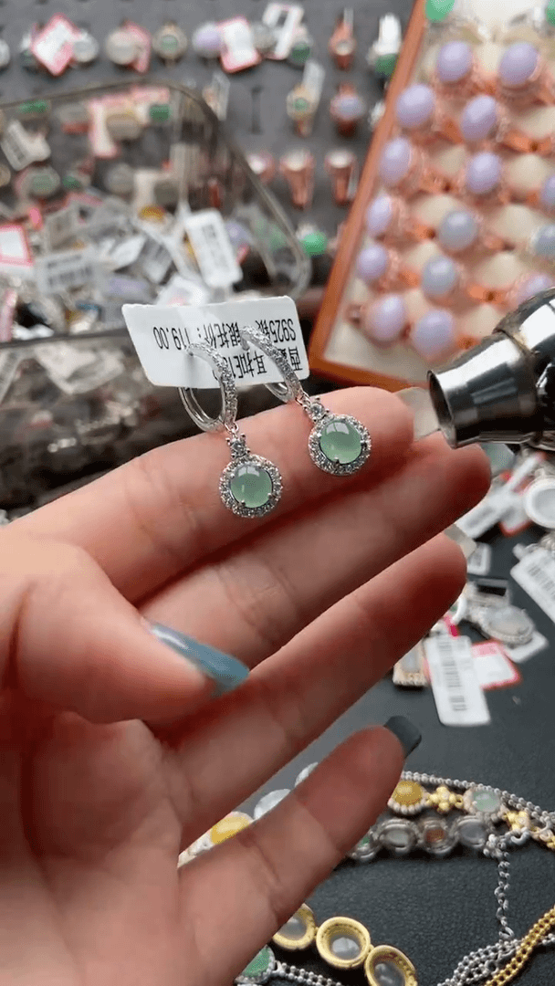 【闪购商品】翡翠戒指银S925镶嵌444444444 9