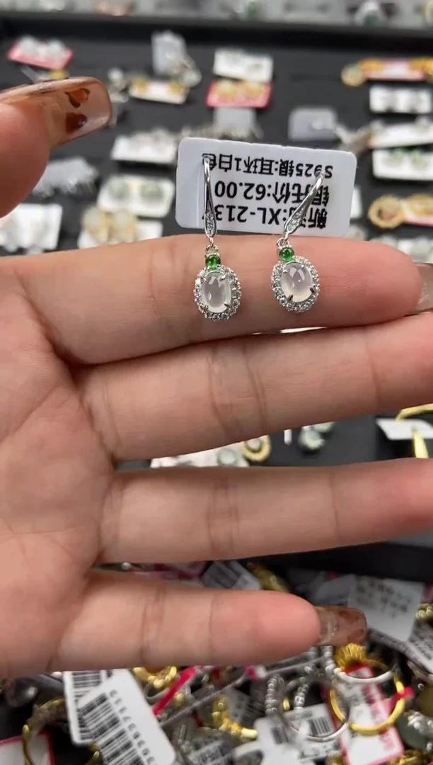 【闪购商品】翡翠戒指银S925镶嵌55555--3